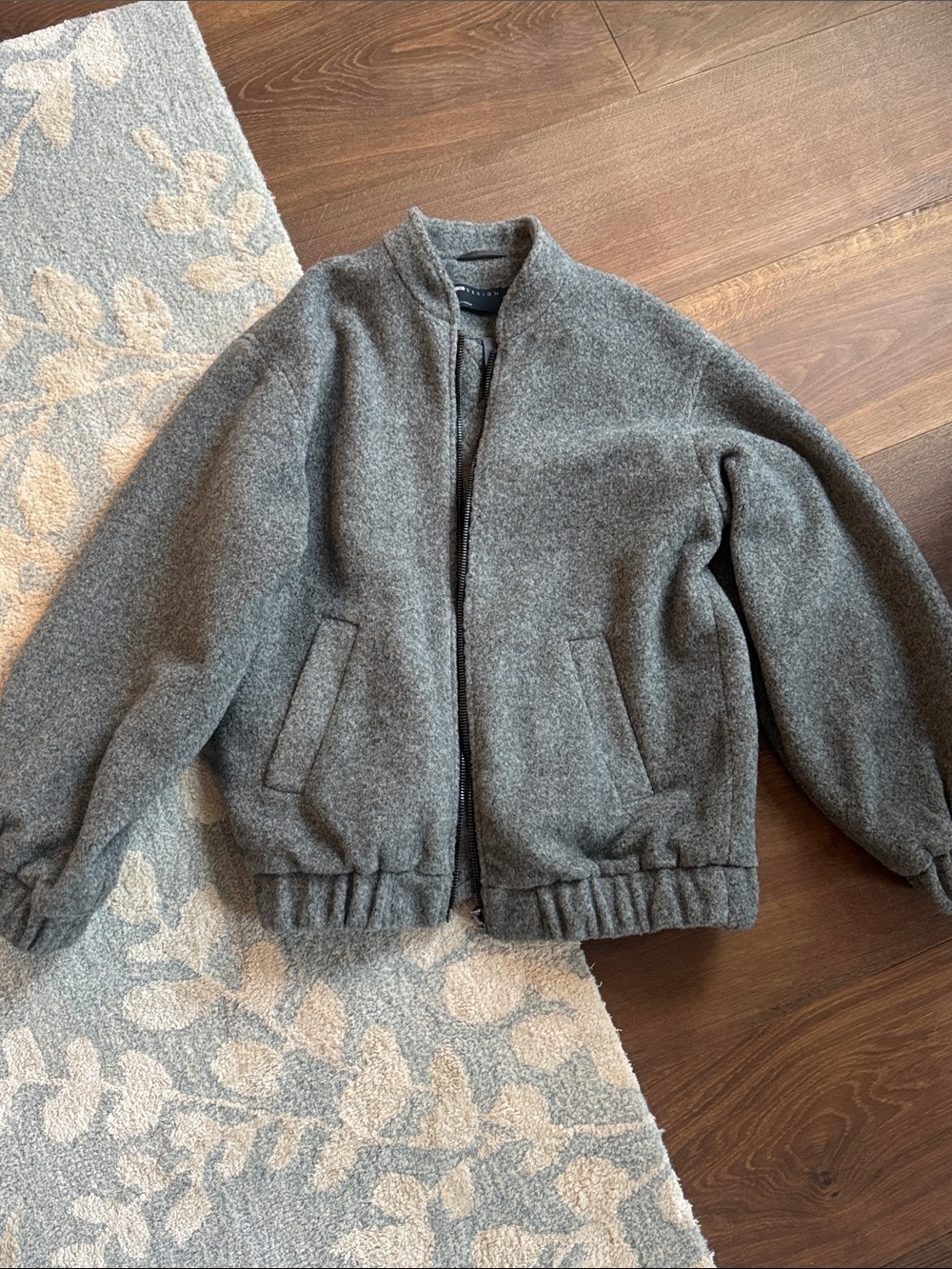 ASOS Gray Oversized Bomber Jacket